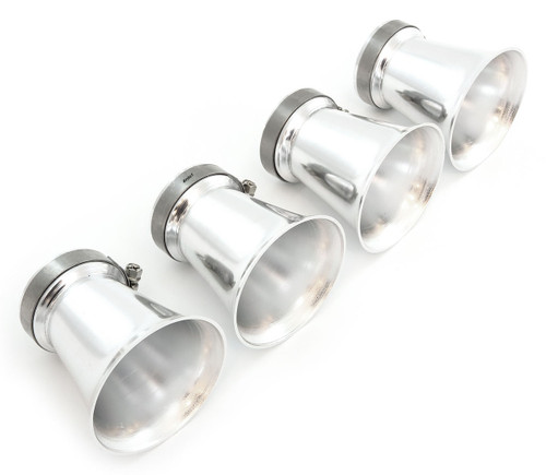 Set of 4 Silver Velocity Stacks - 39mm - Honda CB500/550/750 - Kawasaki Suzuki
